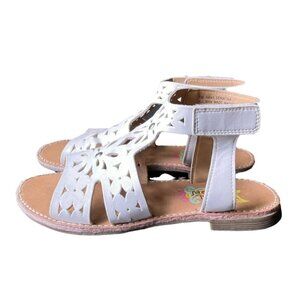 Rachel Serafina Cutout Sandals White 1